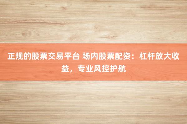 正规的股票交易平台 场内股票配资：杠杆放大收益，专业风控护航