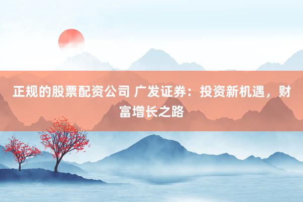 正规的股票配资公司 广发证券：投资新机遇，财富增长之路