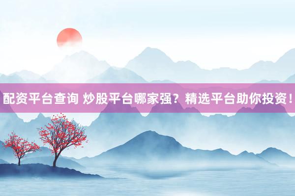 配资平台查询 炒股平台哪家强？精选平台助你投资！