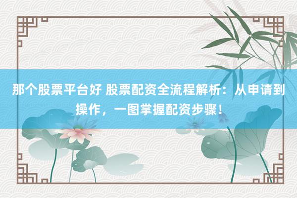 那个股票平台好 股票配资全流程解析：从申请到操作，一图掌握配资步骤！
