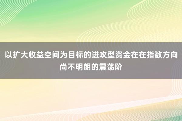 以扩大收益空间为目标的进攻型资金在在指数方向尚不明朗的震荡阶