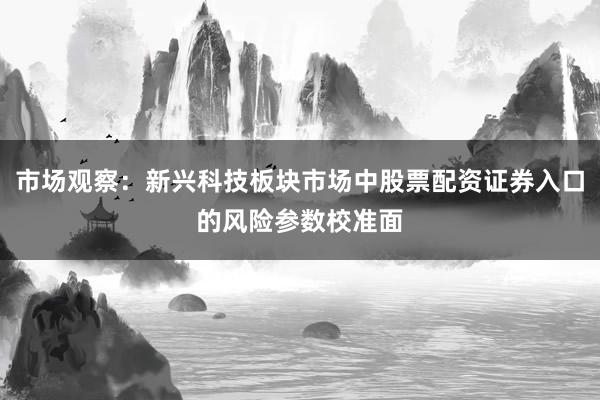 市场观察：新兴科技板块市场中股票配资证券入口的风险参数校准面