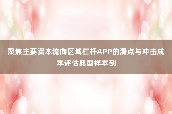 聚焦主要资本流向区域杠杆APP的滑点与冲击成本评估典型样本剖