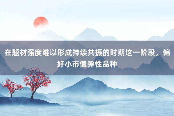 在题材强度难以形成持续共振的时期这一阶段，偏好小市值弹性品种